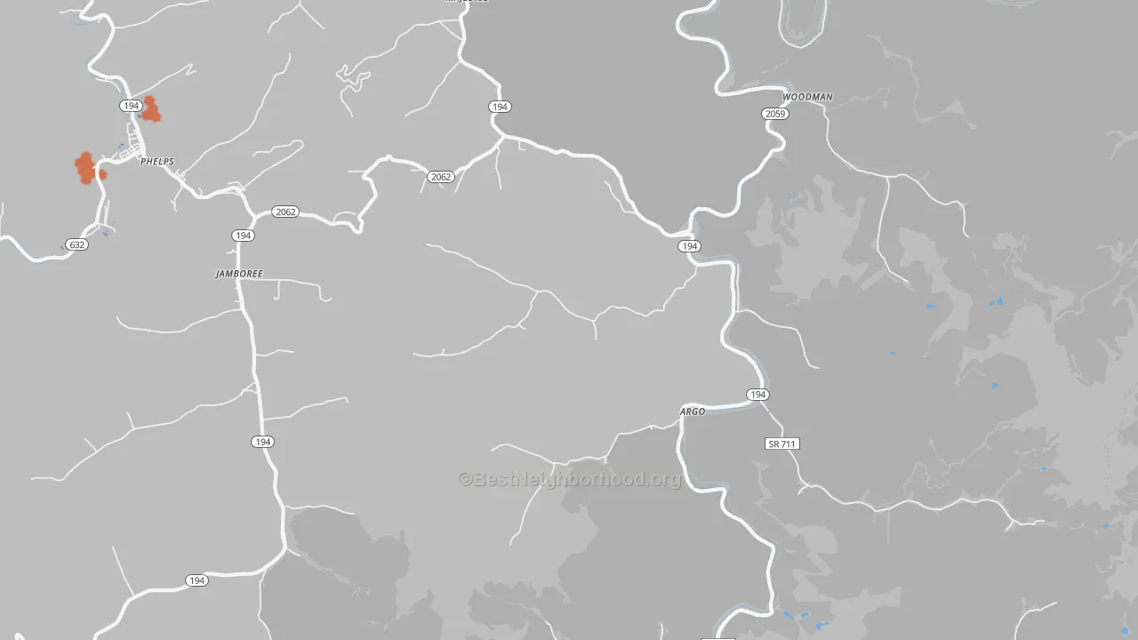 Bike Grade map of Stopover, KY