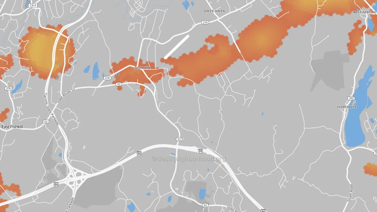 Bike Grade map of Stormville, NY