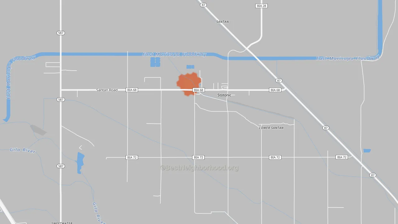Bike Grade map of Stotonic Village, AZ