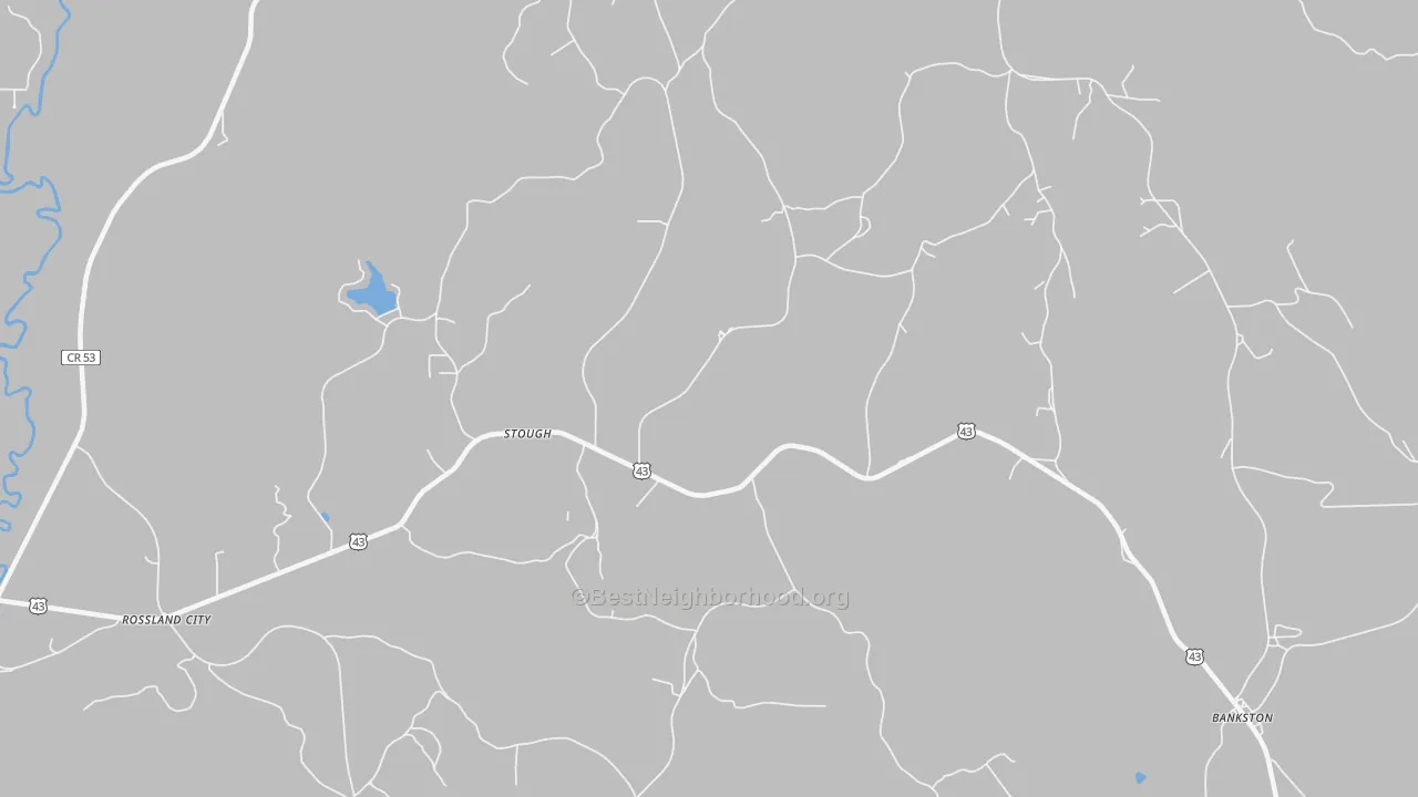 Bike Grade map of Stough, AL
