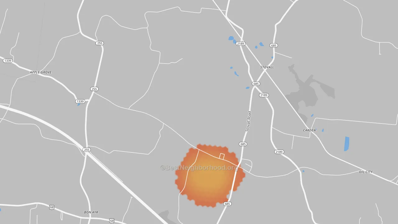 Bike Grade map of Stovall, KY