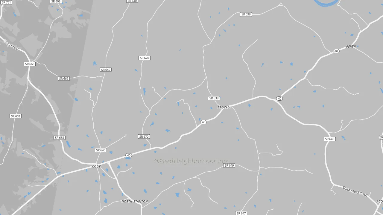 Bike Grade map of Stovall, VA