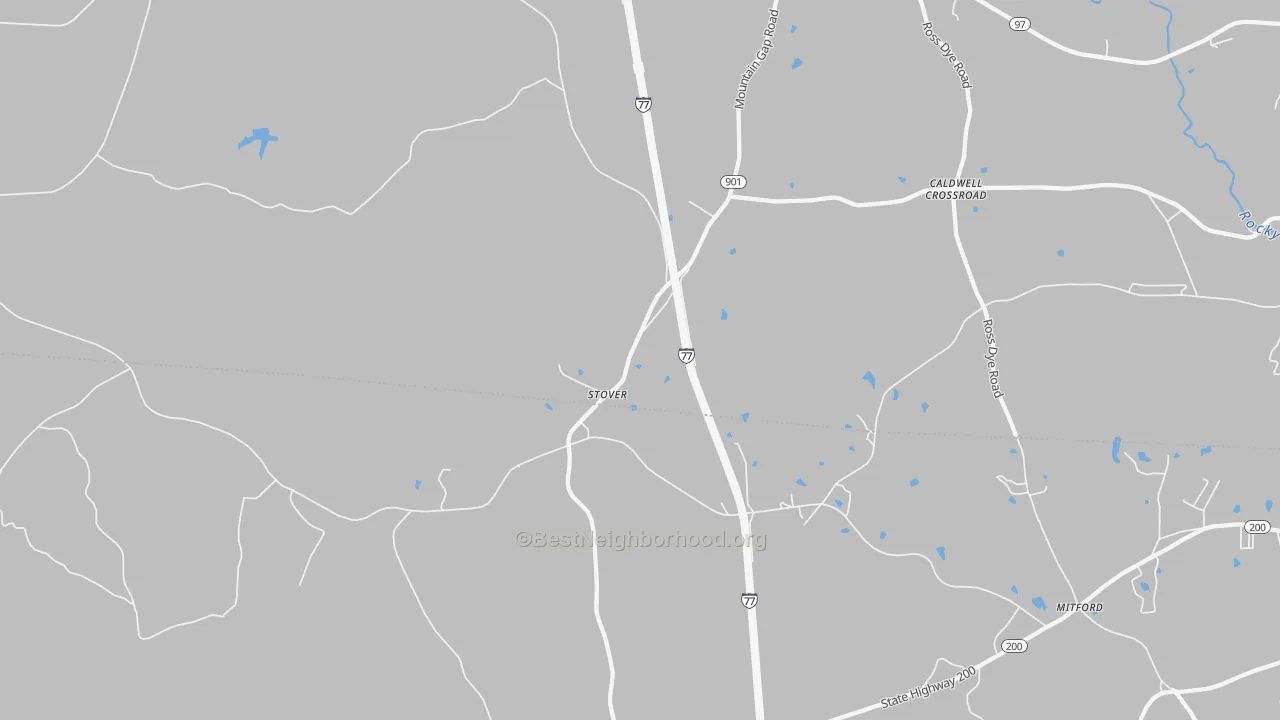 Bike Grade map of Stover, SC