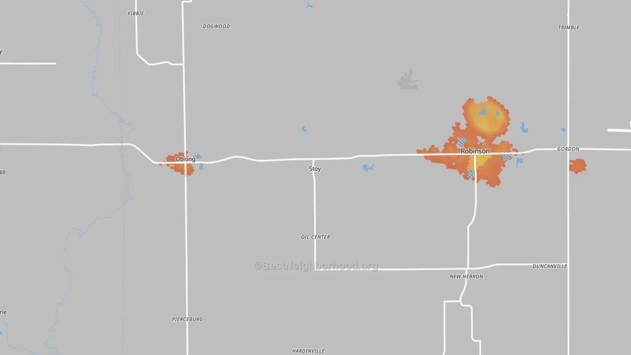 Bike Grade map of Stoy, IL