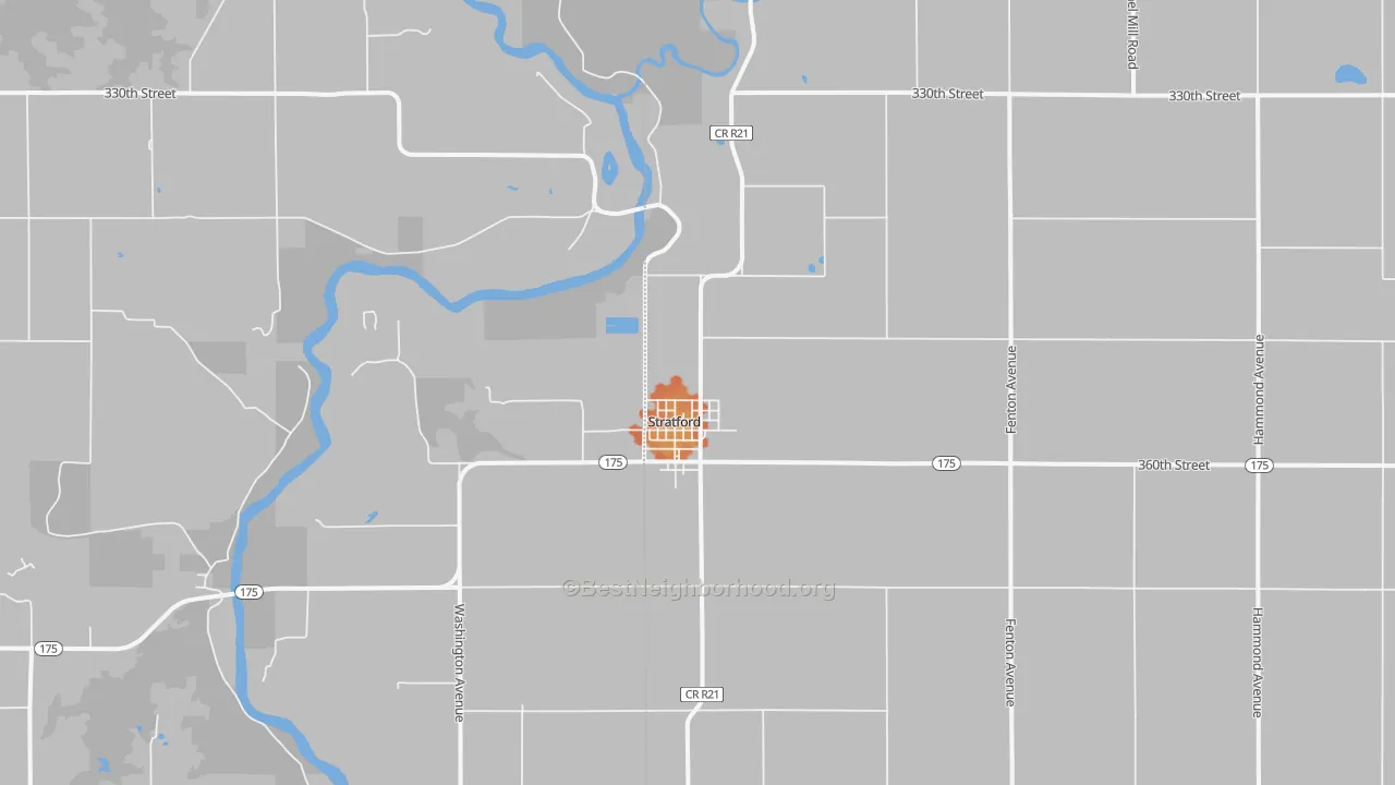 Bike Grade map of Stratford, IA