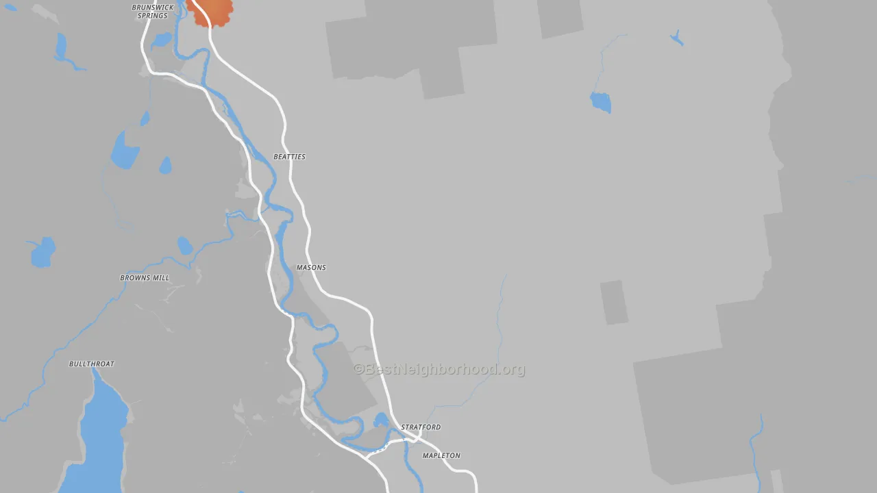 Bike Grade map of Stratford, NH