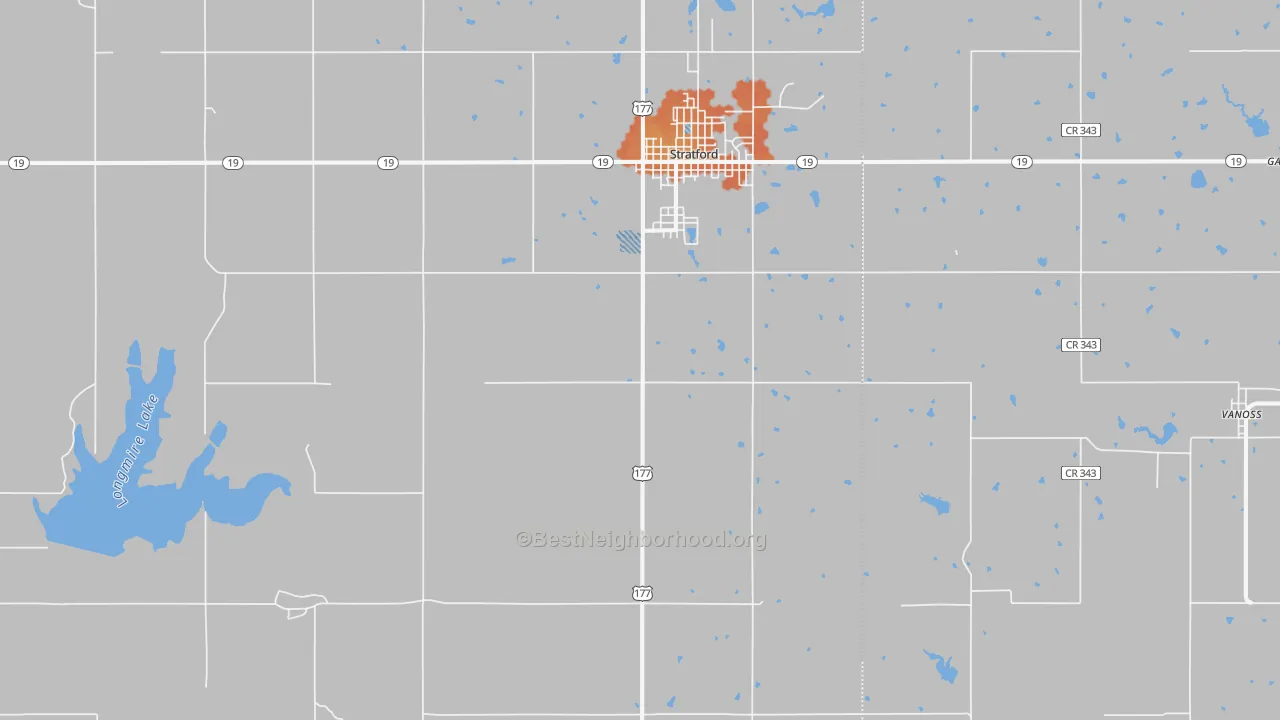 Bike Grade map of Stratford, OK
