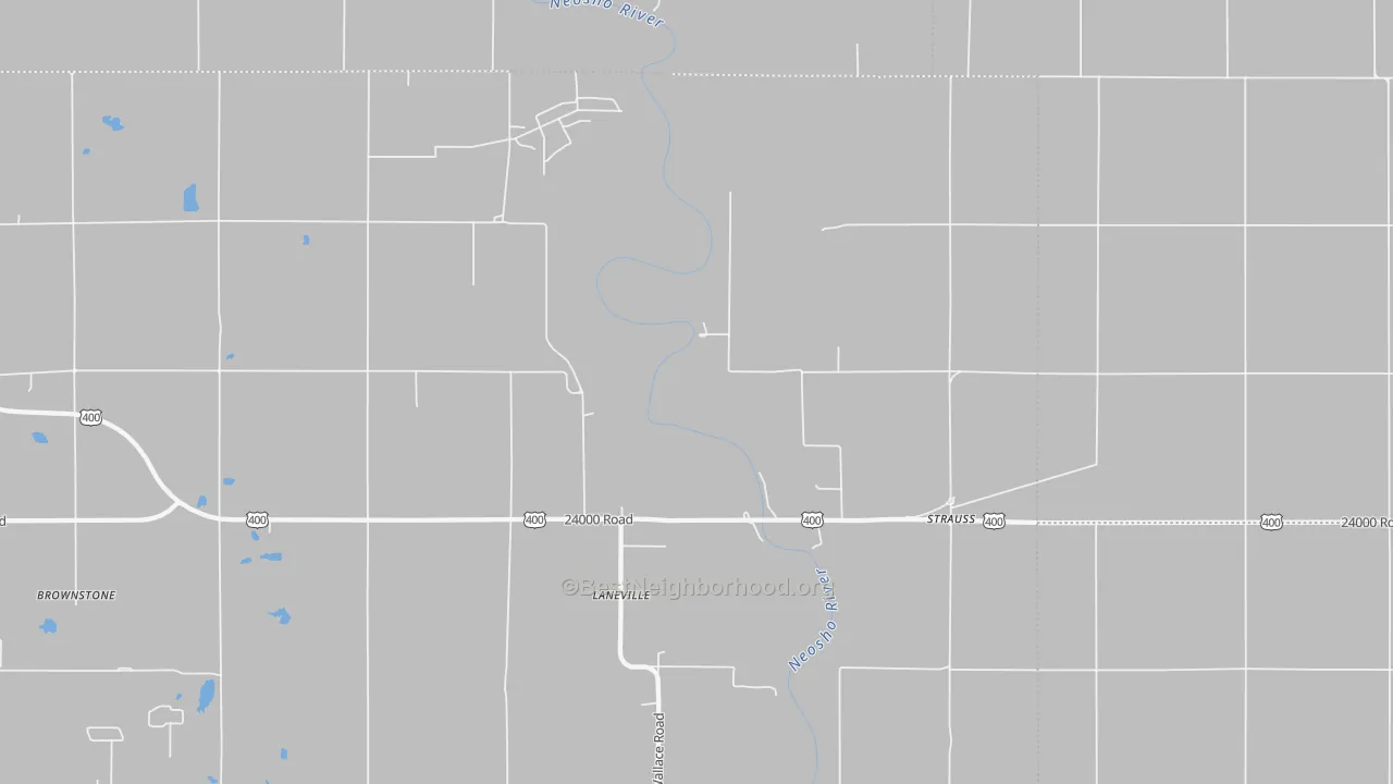 Bike Grade map of Strauss, KS