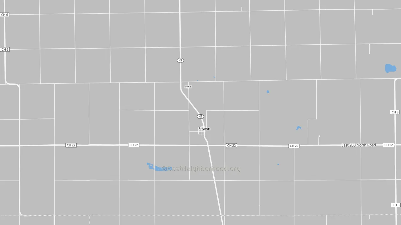 Bike Grade map of Strawn, IL