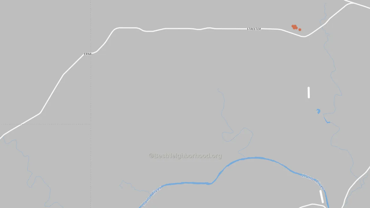 Bike Grade map of Streeter, TX