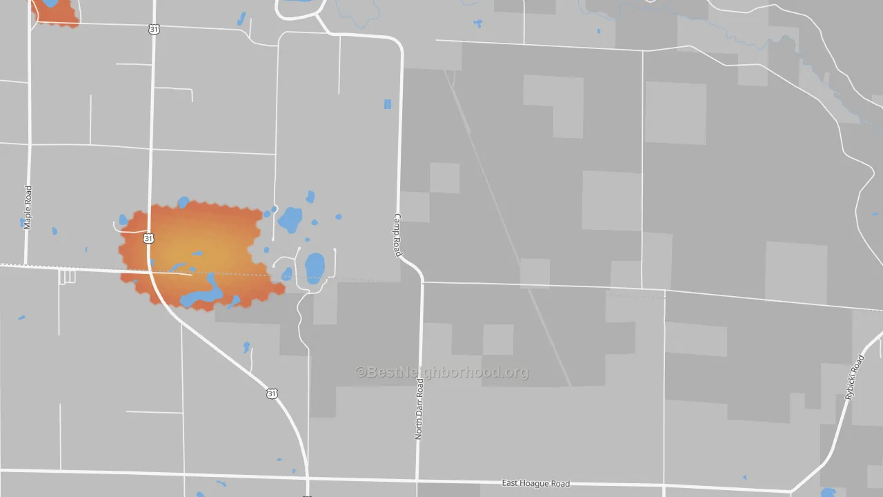 Bike Grade map of Stronach, MI