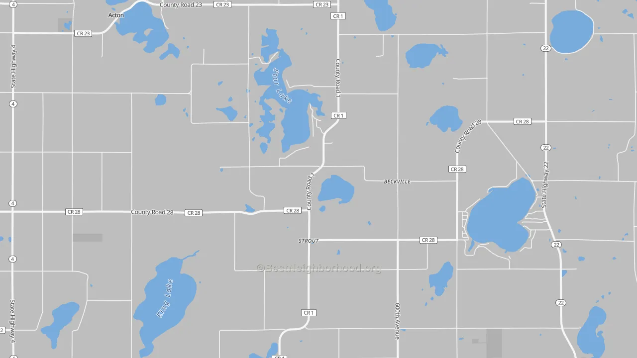 Bike Grade map of Strout, MN