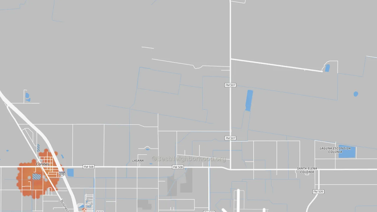 Bike Grade map of Stuart Place, TX
