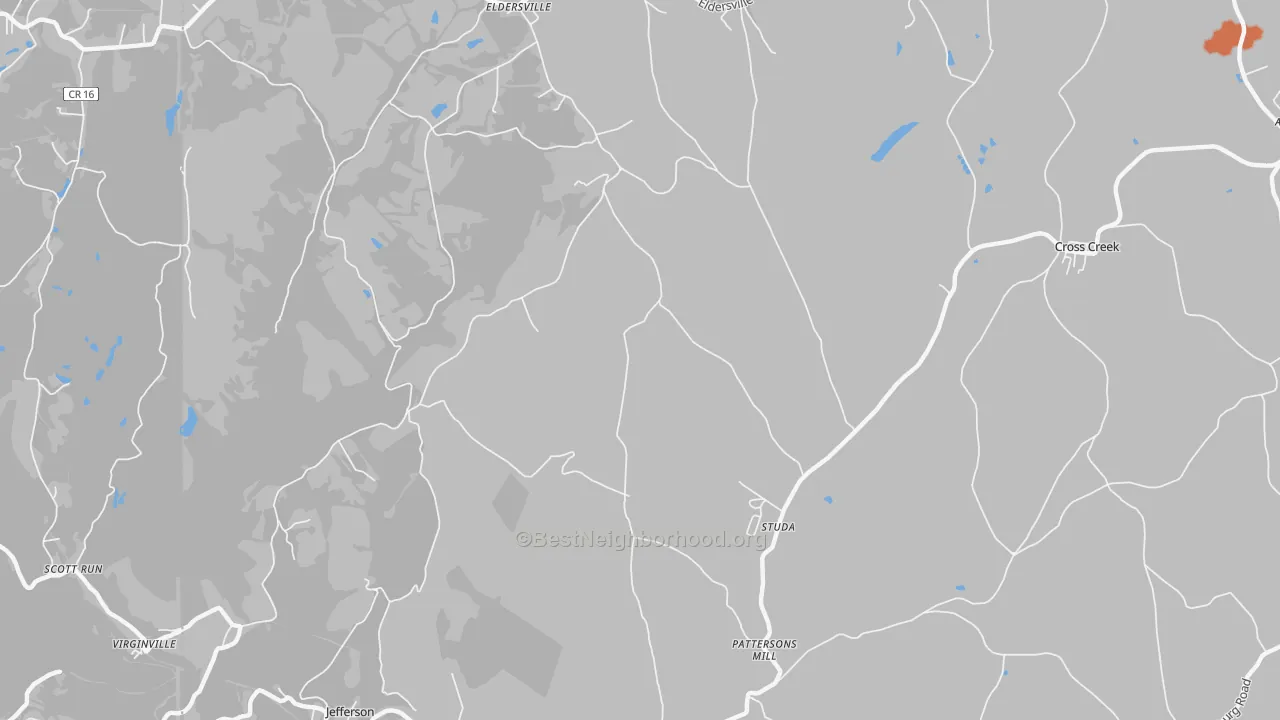 Bike Grade map of Studa, PA