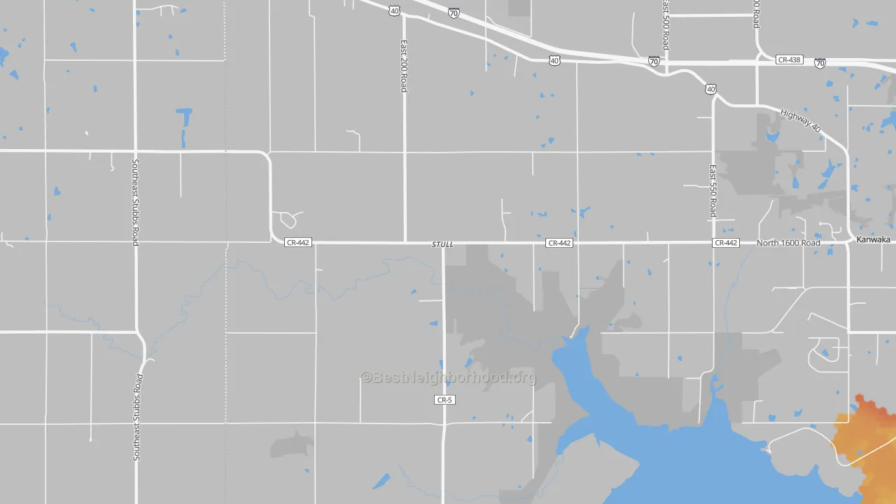Bike Grade map of Stull, KS
