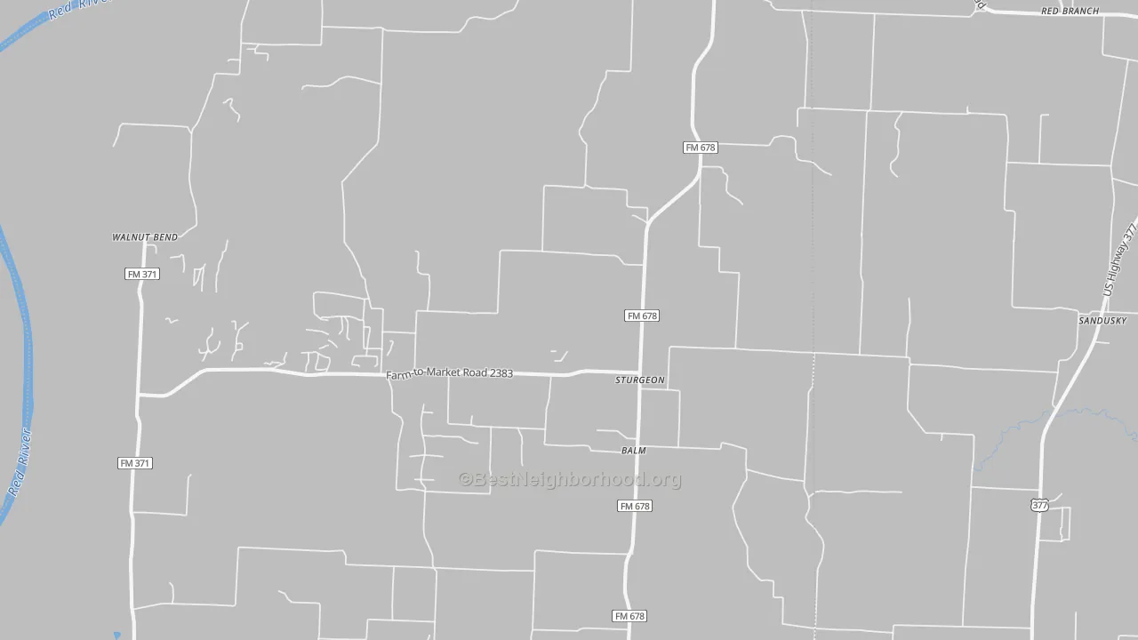 Bike Grade map of Sturgeon, TX