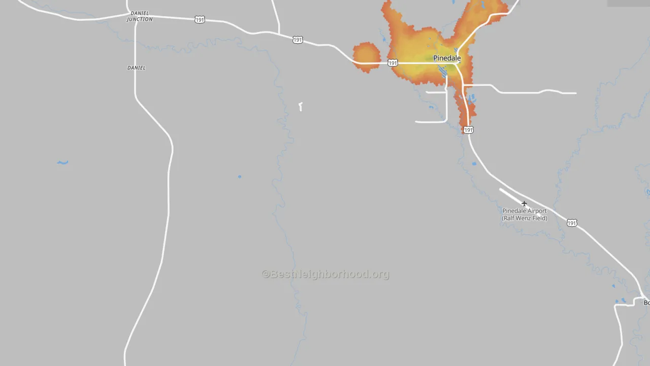 Bike Grade map of Sublette County, WY