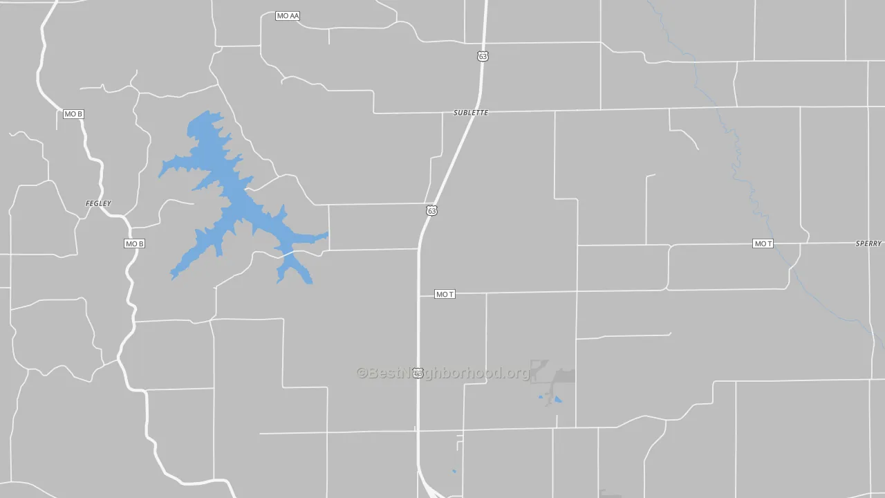 Bike Grade map of Sublette, MO