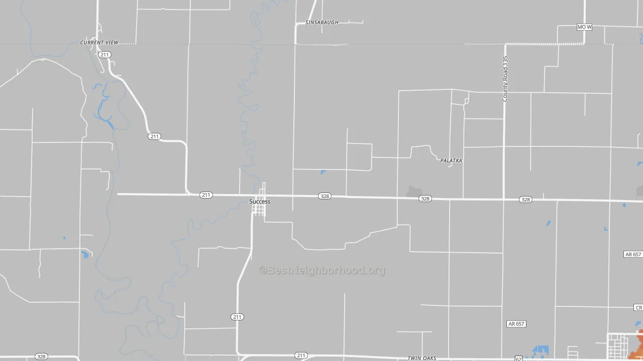 Bike Grade map of Success, AR