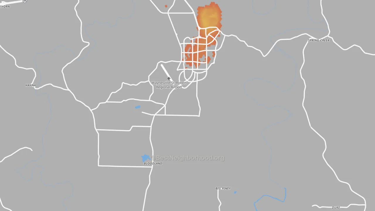 Bike Grade map of Success, MO