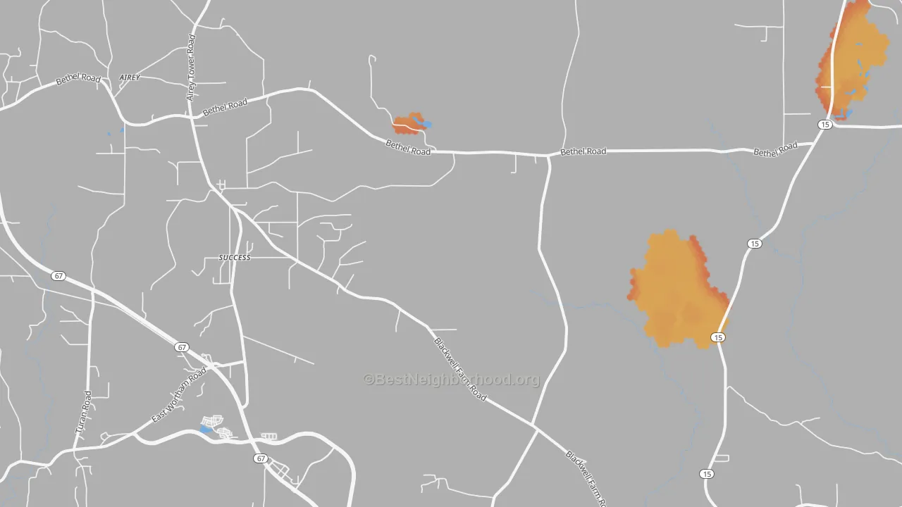 Bike Grade map of Success, MS