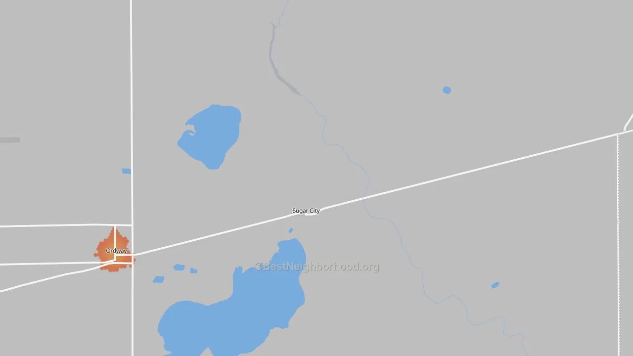 Bike Grade map of Sugar City, CO