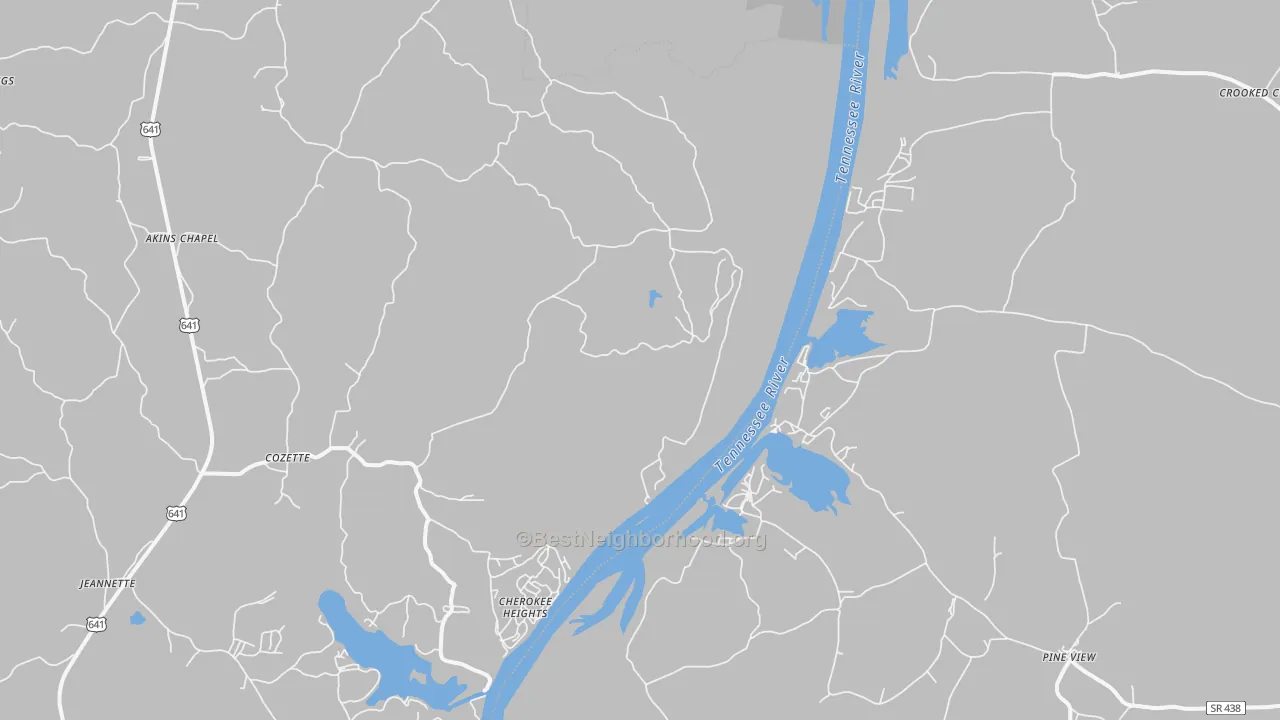 Bike Grade map of Sugar Tree, TN