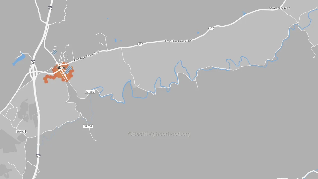 Bike Grade map of Suiter, VA