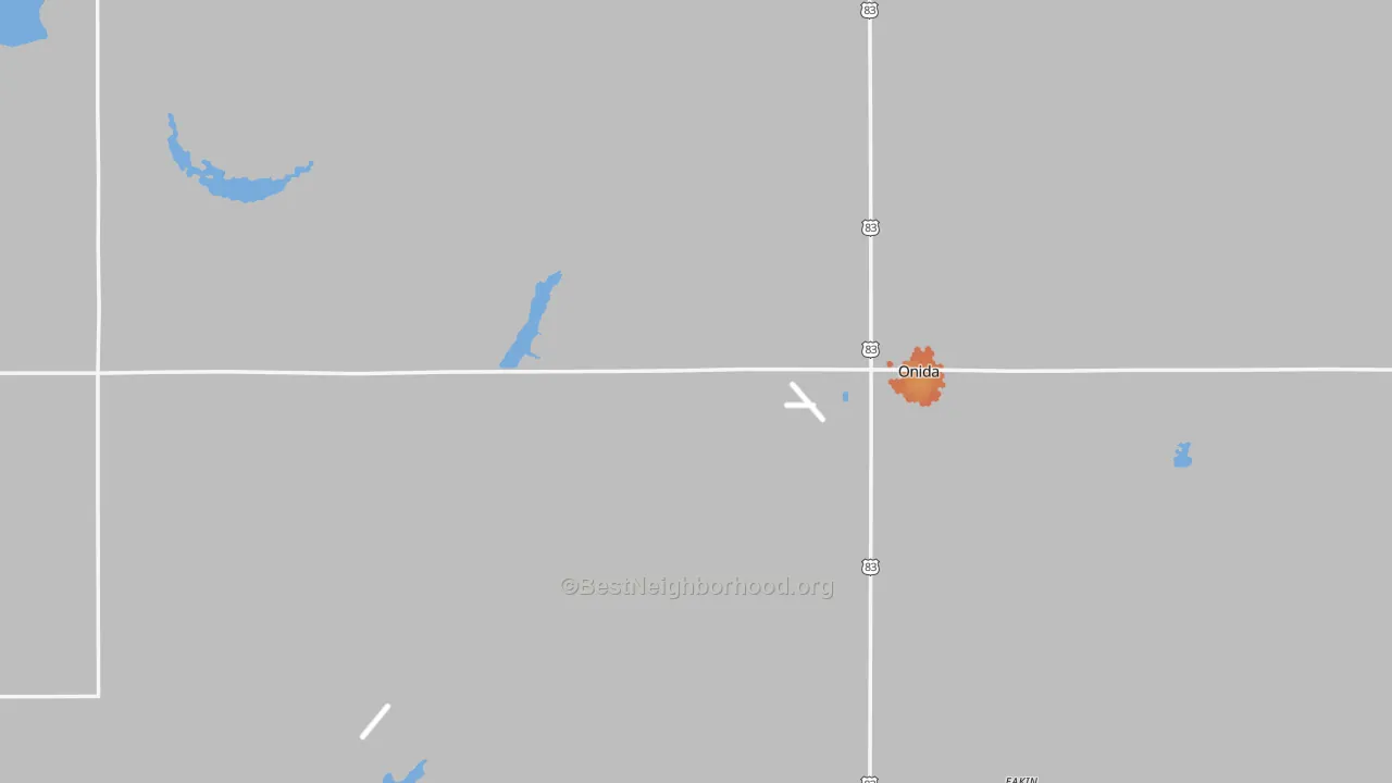 Bike Grade map of Sully County, SD