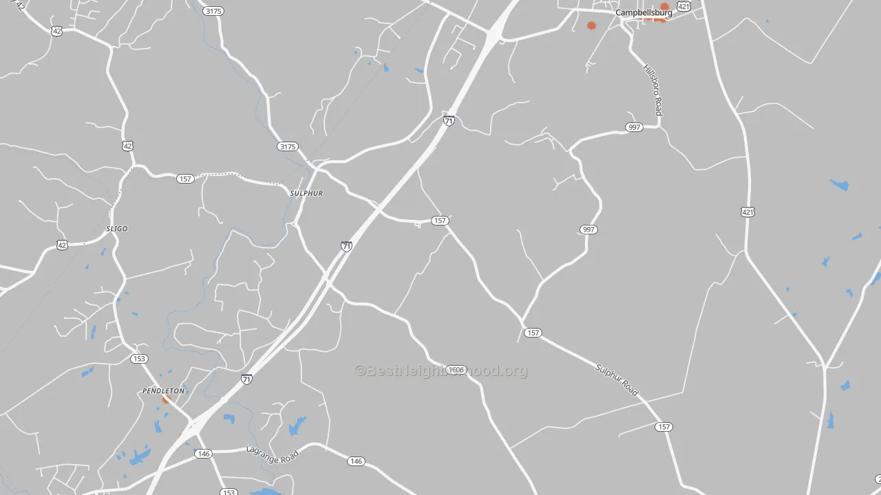 Bike Grade map of Sulphur, KY