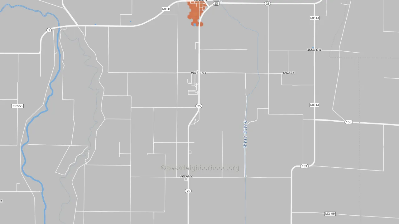 Bike Grade map of Sumach, MO