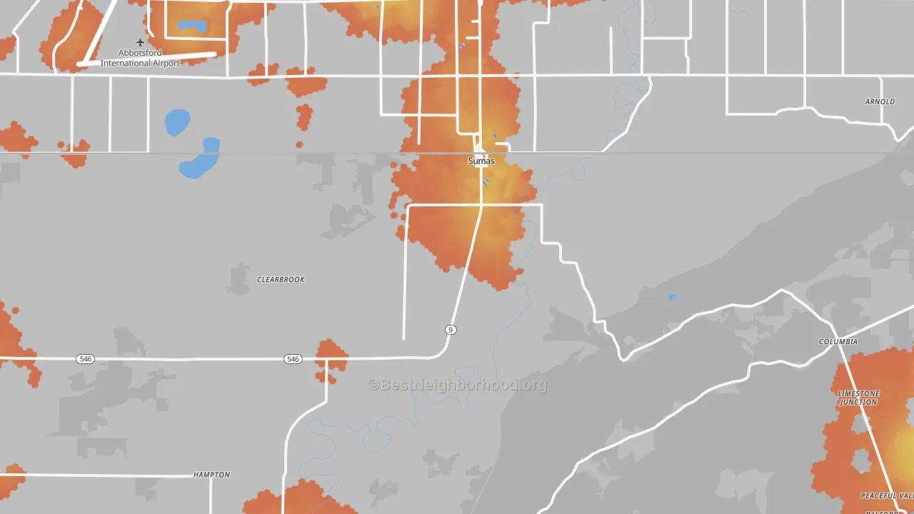 Bike Grade map of Sumas, WA