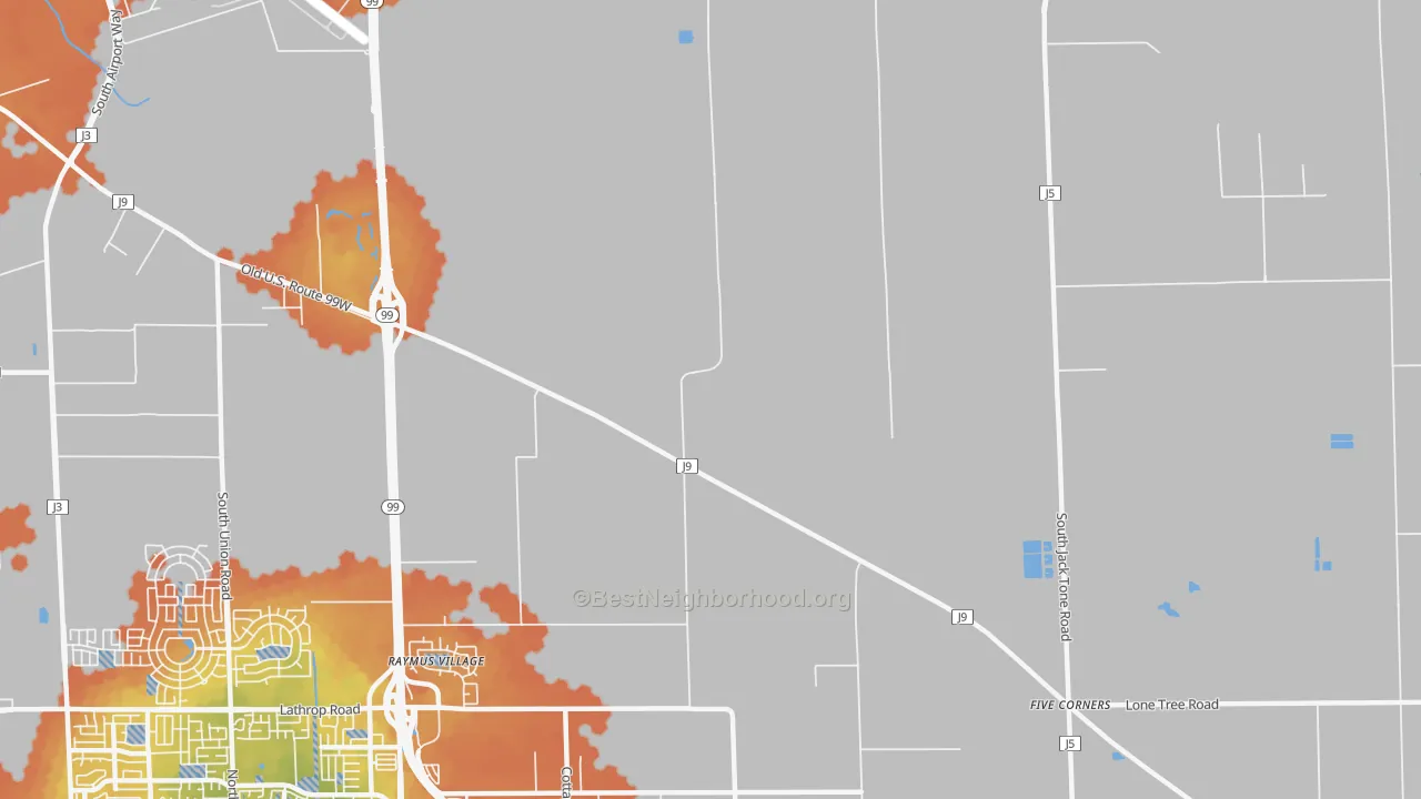 Bike Grade map of Summer Home, CA