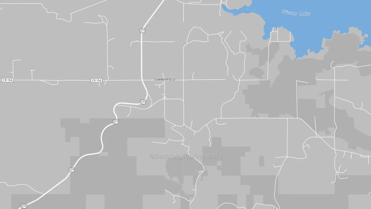 Bike Grade map of Summerfield, OK