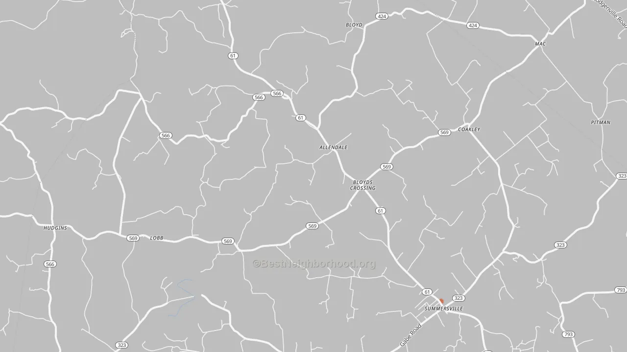 Bike Grade map of Summersville, KY