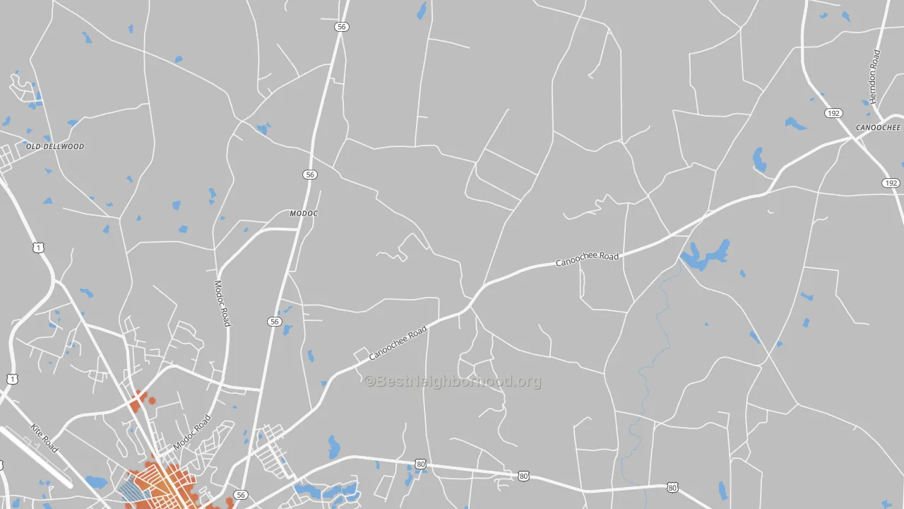 Bike Grade map of Summertown, GA