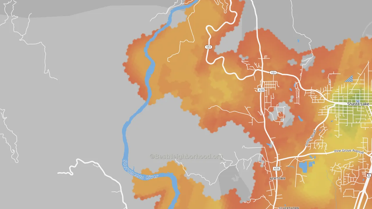 Bike Grade map of Summit City, CA