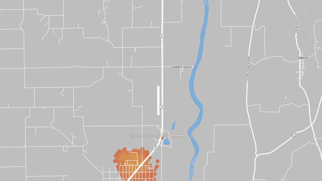 Bike Grade map of Summit Grove, IN