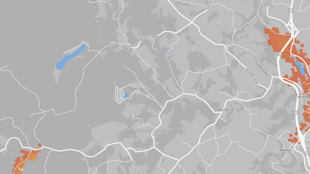 Bike Grade map of Summit Mills, PA