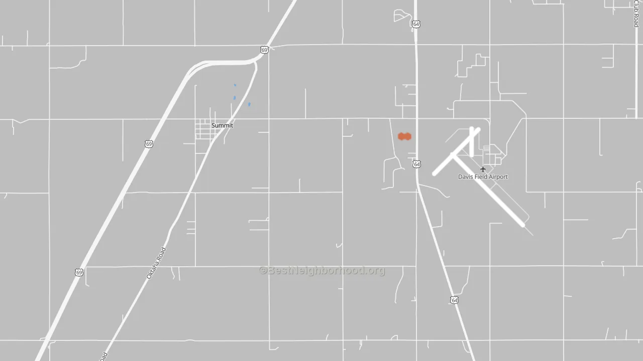 Bike Grade map of Summit, OK
