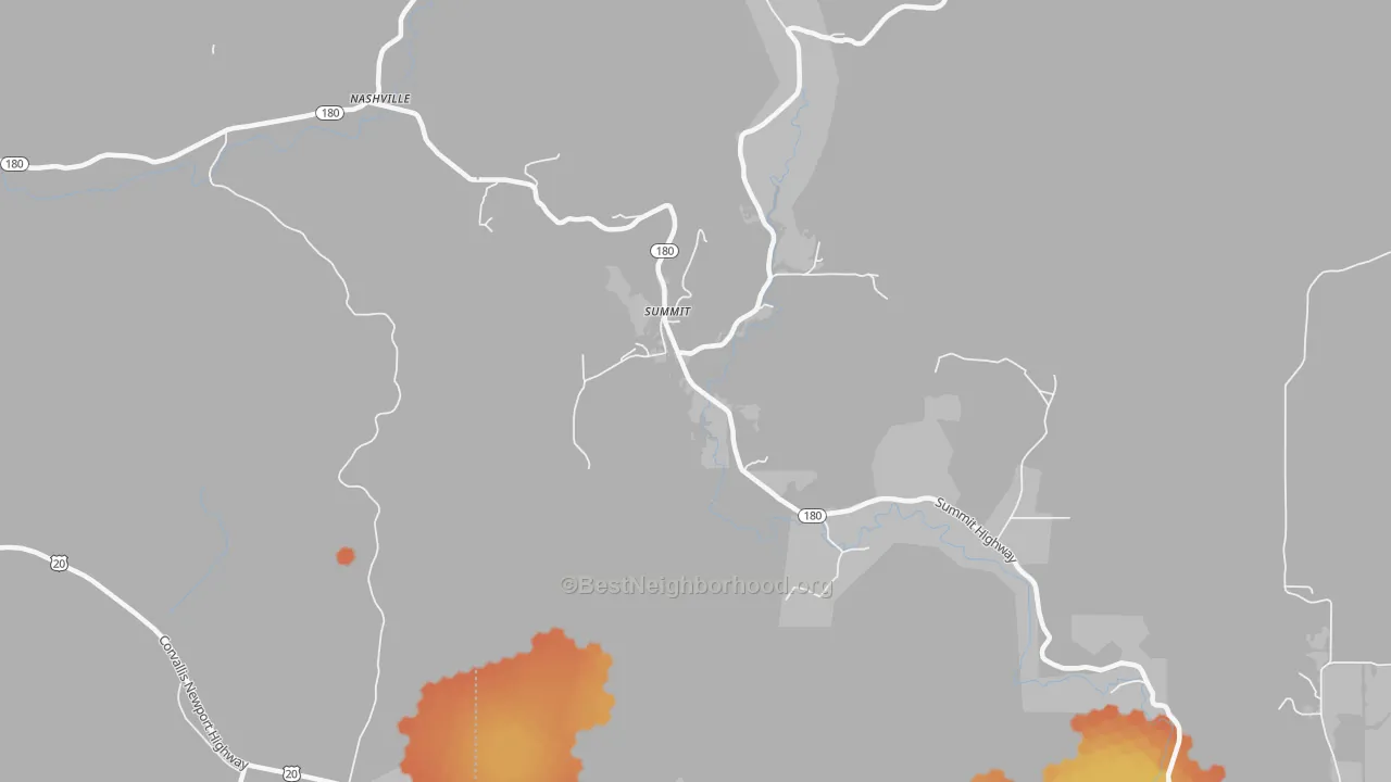 Bike Grade map of Summit, OR