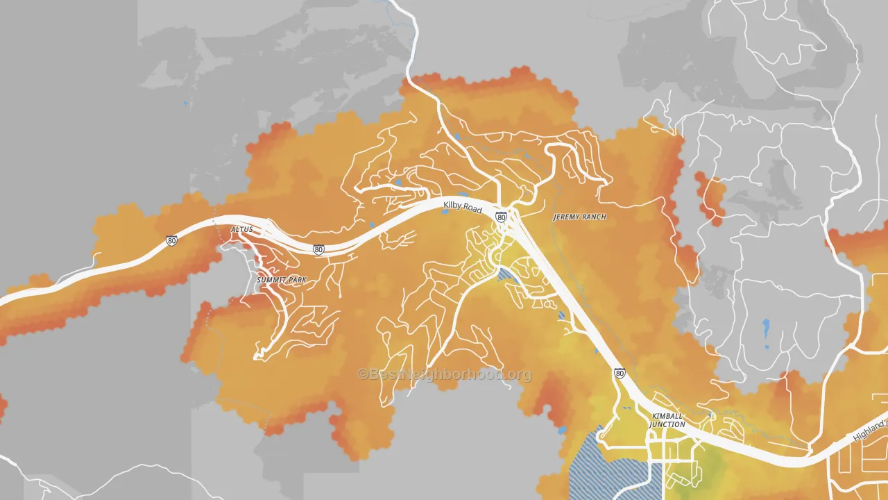 Bike Grade map of Summit Park, UT