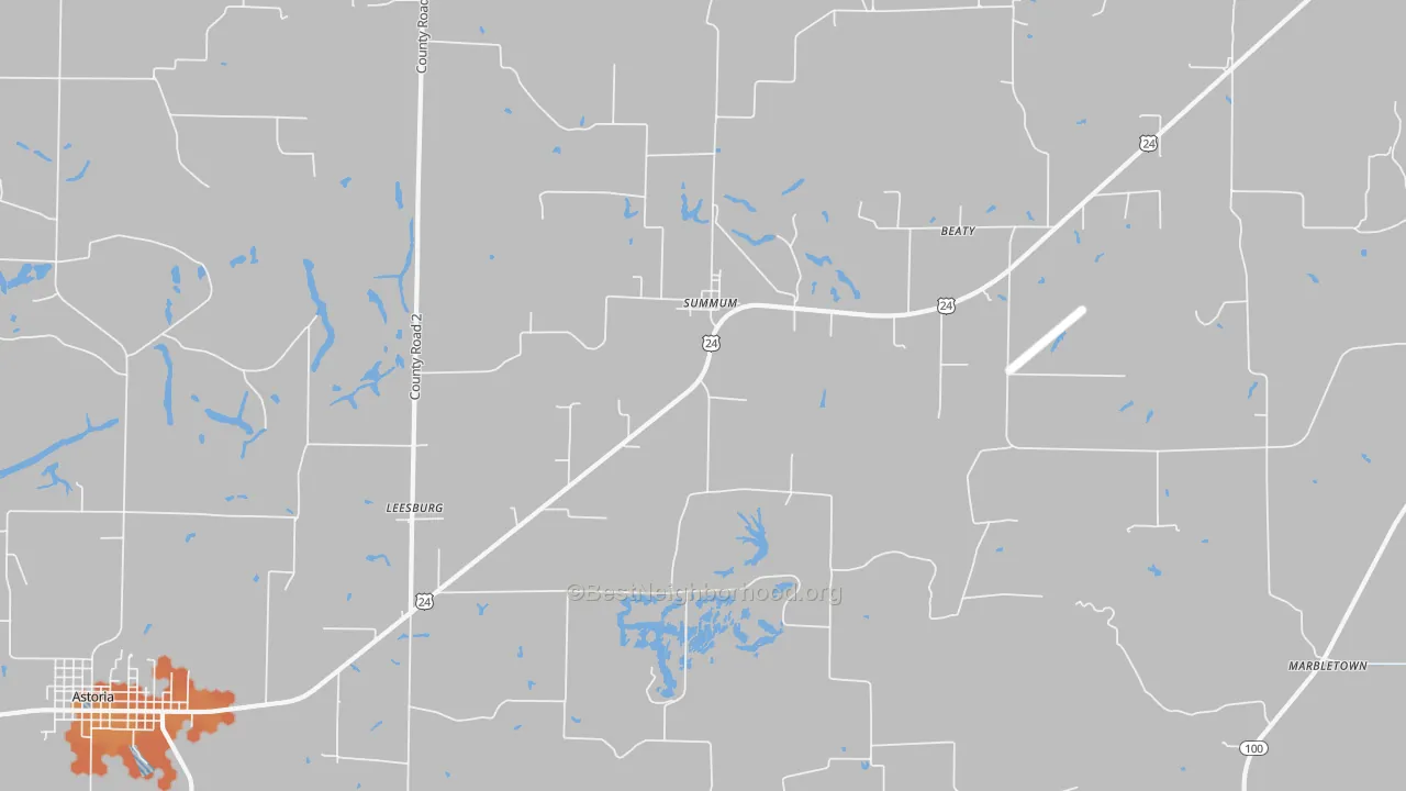 Bike Grade map of Summum, IL