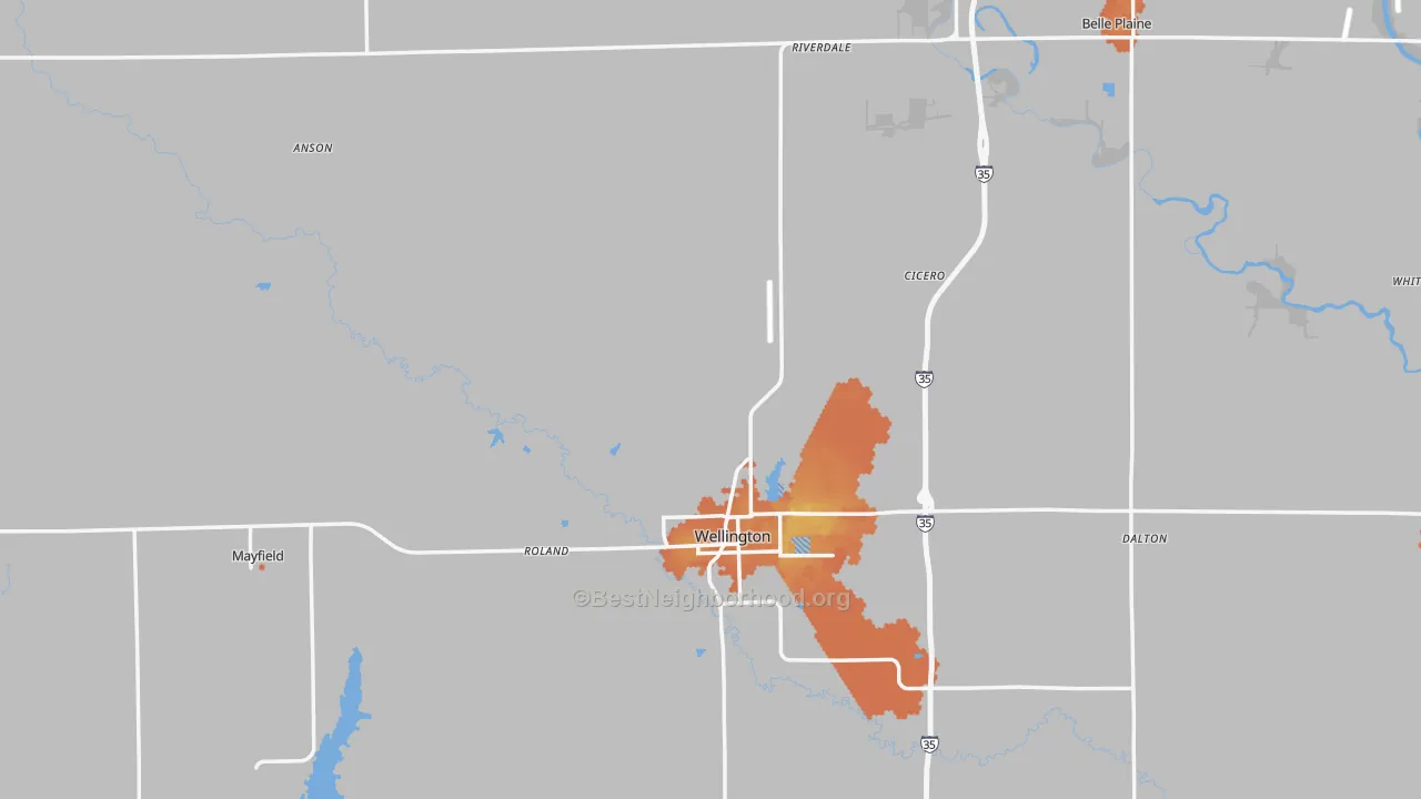 Bike Grade map of Sumner County, KS