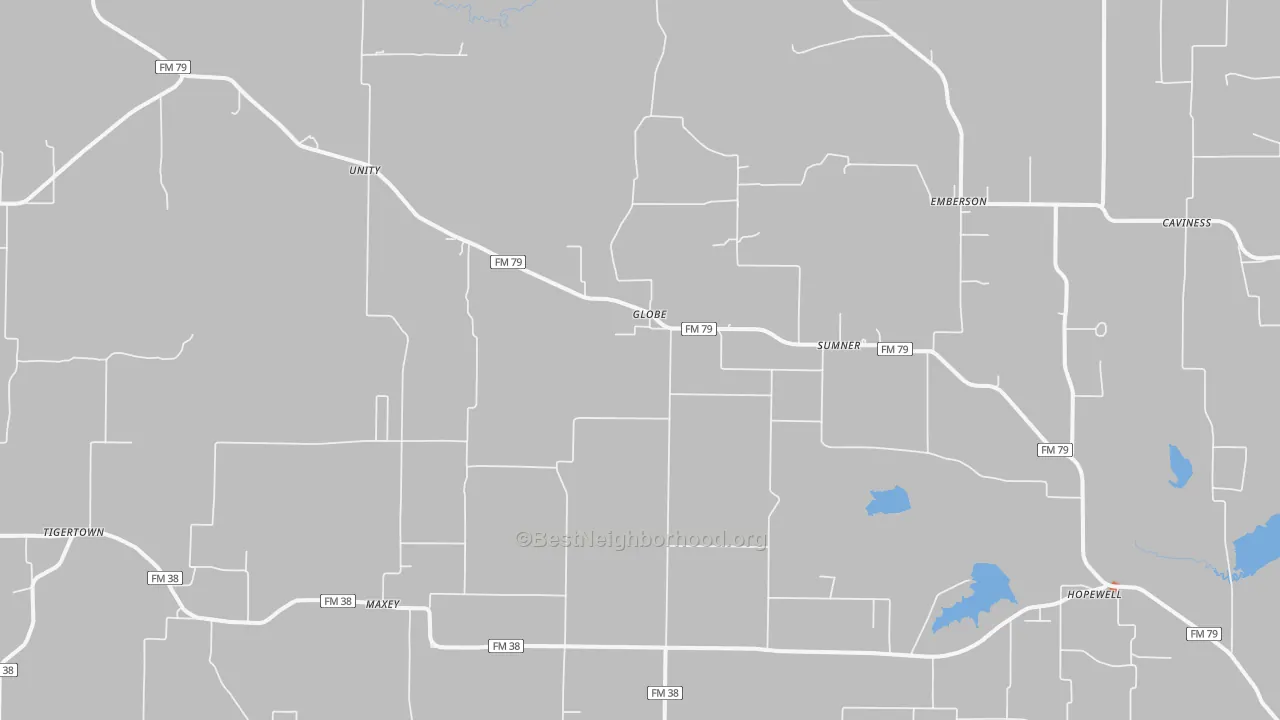 Bike Grade map of Sumner, TX