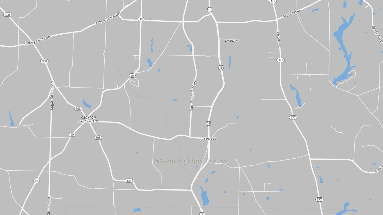 Bike Grade map of Sumter, GA