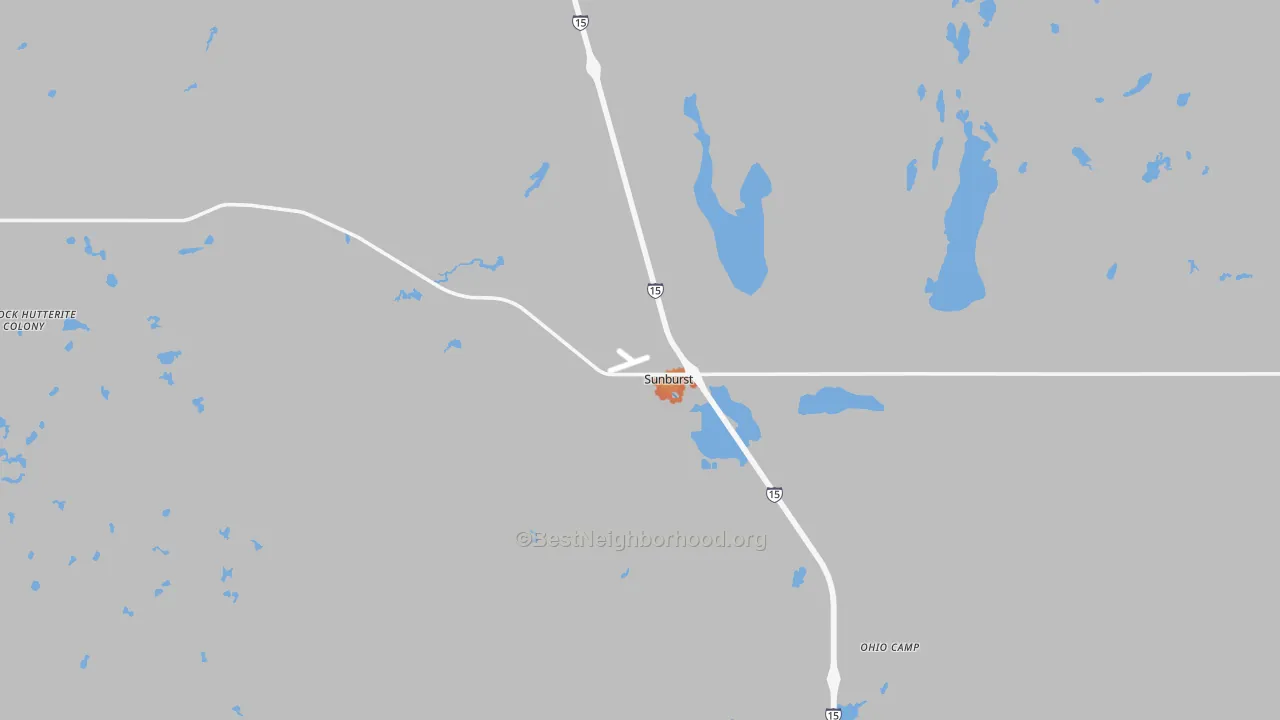 Bike Grade map of Sunburst, MT