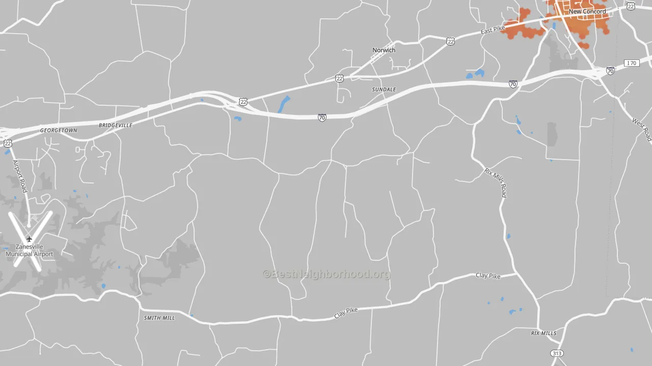 Bike Grade map of Sundale, OH