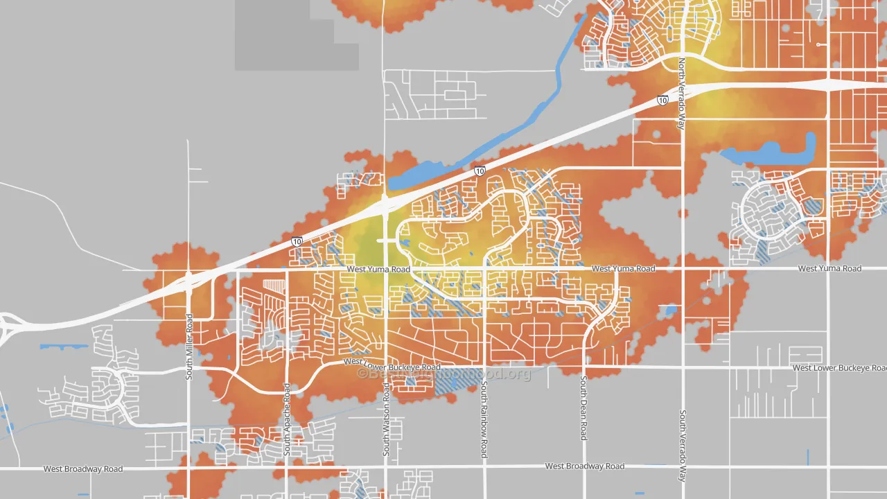 Bike Grade map of Sundance, Buckeye, AZ