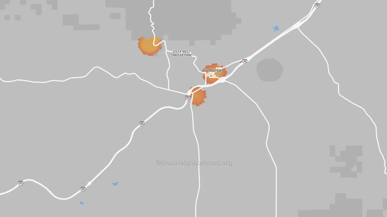 Bike Grade map of Sundance, WY